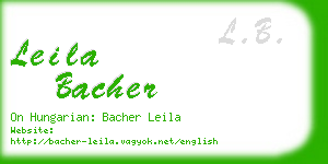leila bacher business card